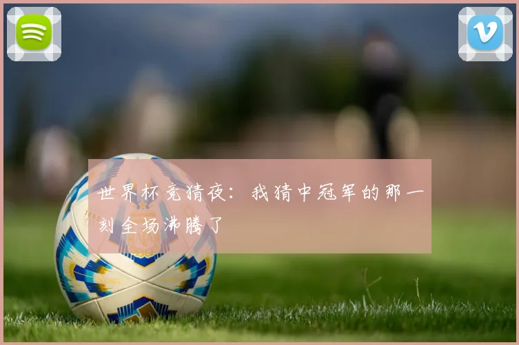 世界杯竞猜夜：我猜中冠军的那一刻全场沸腾了